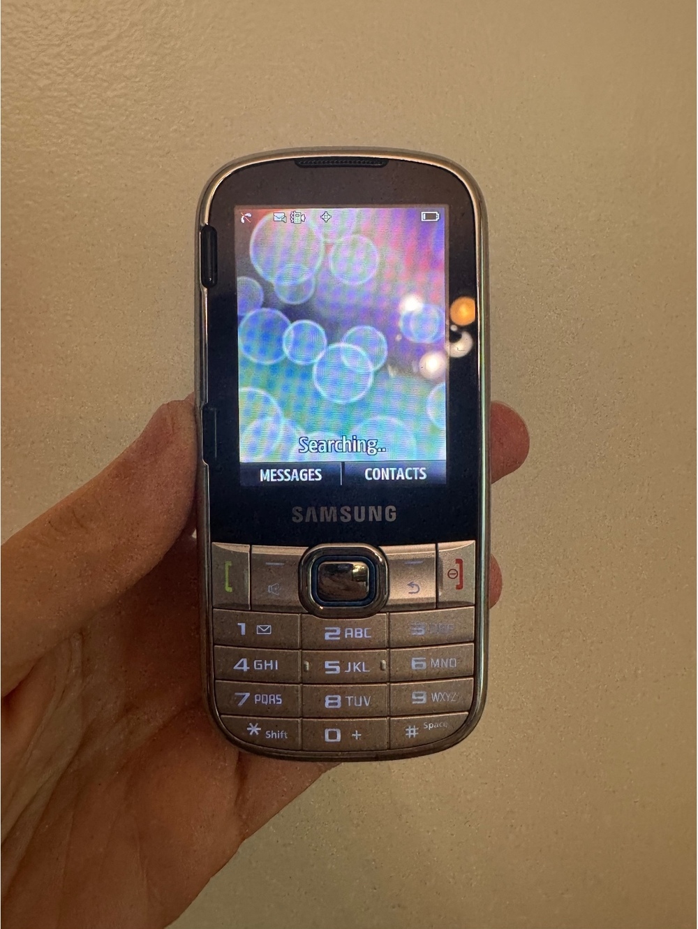 Samsung Array SPH-M390 Sprint Silver QWERTY Slider Cell Phone Vintage Tested